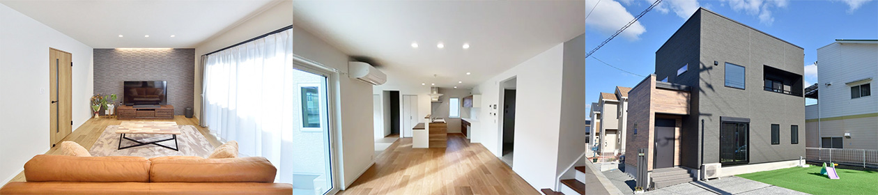 家の外観、内観